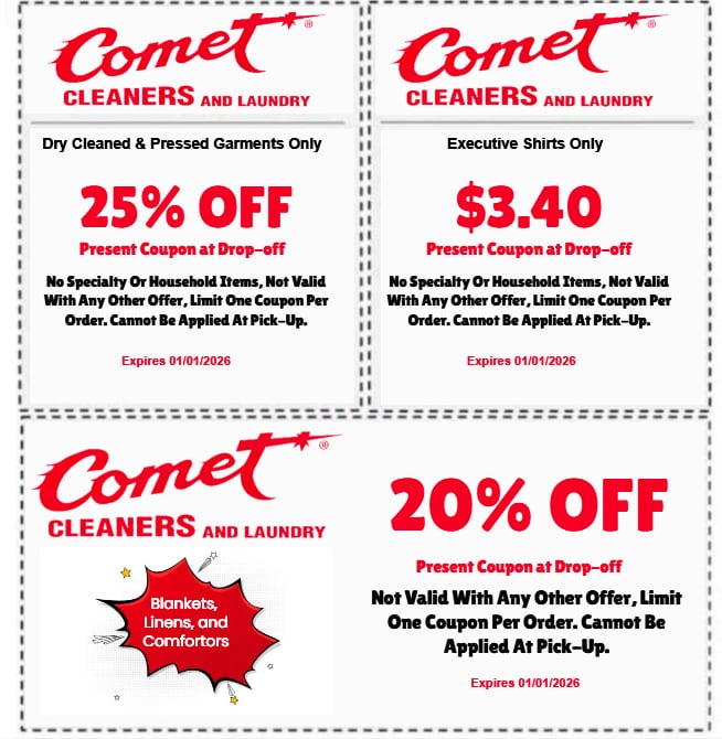 Comet Dry Cleaners Coupon